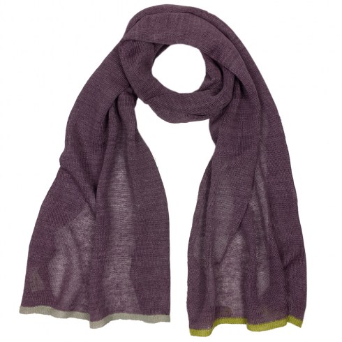 l01 linen scarf  plum